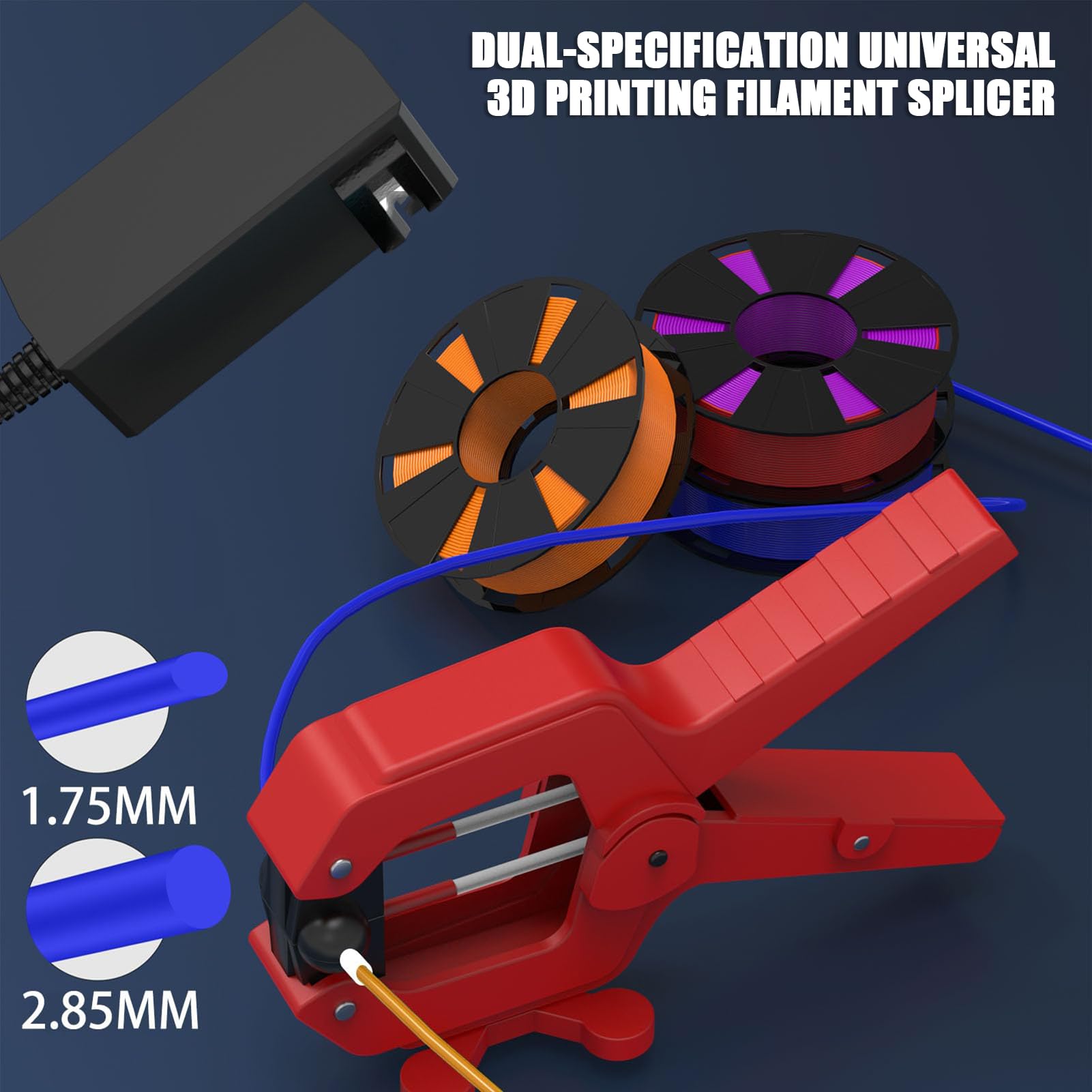 Narzędzie do spawania filamentu do drukowania 3D, złącze filamentu 1,75 mm i 2,85 mm, maksymalna temperatura 240°C, naprawa uszkodzona, materiały eksploatacyjne do drukarki 3D narzędzie do fuzji