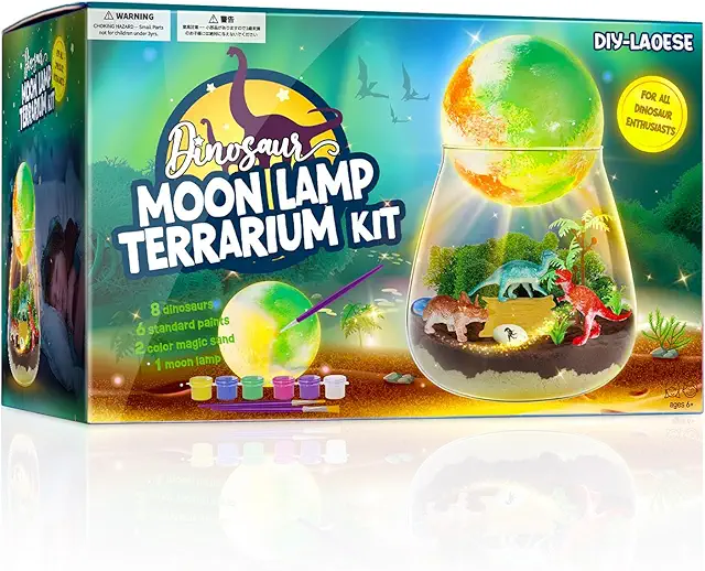 Kit de Terrarium Dinosaure Enfant avec Lampe de Lune - Loisir Créatif