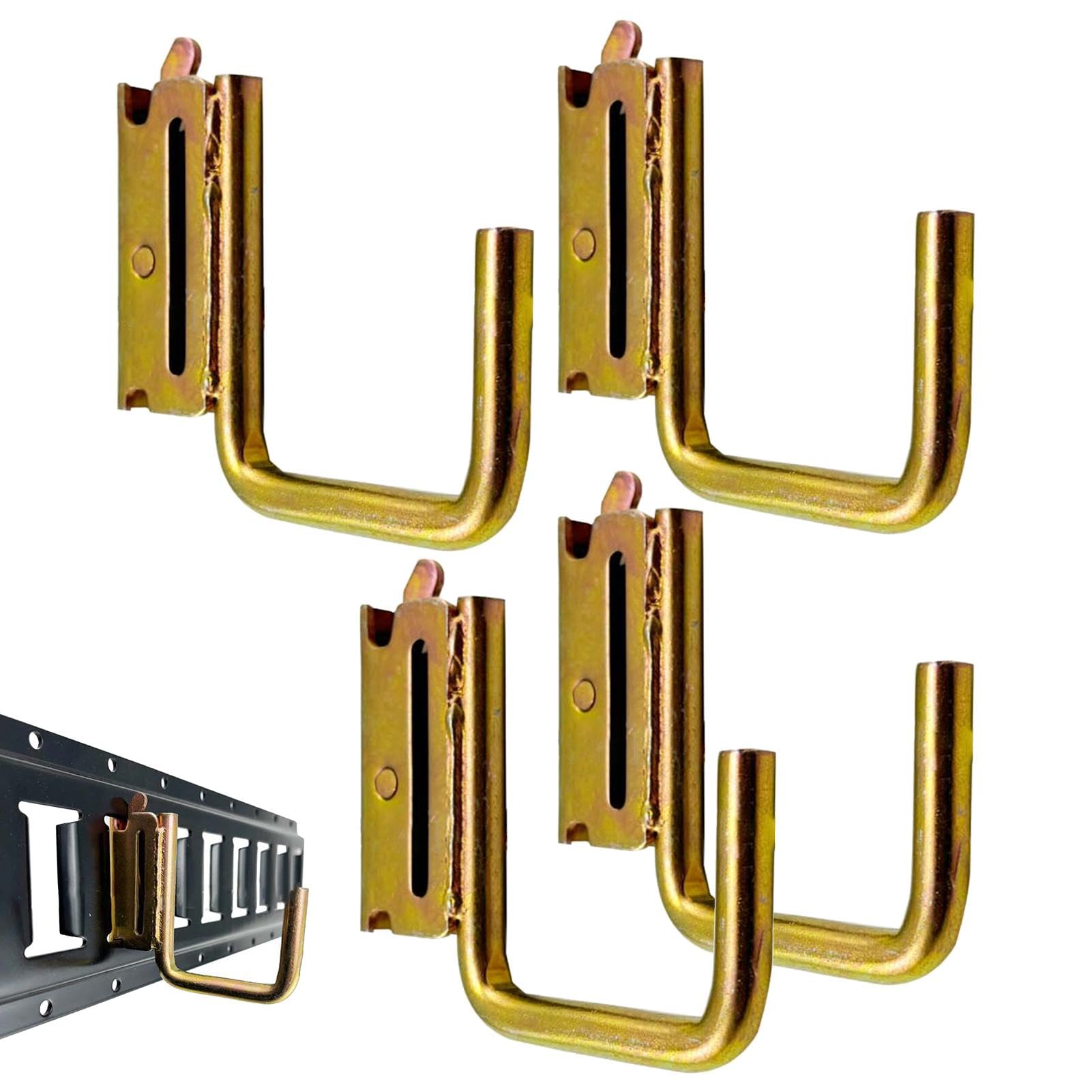 Ganchos J Para E-Track Galvanizados - Pack De 6 Unidades, 3.5 Pulgadas, Resistencia 400 Lbs - Para Remolques, Camiones Y Organización De Carga
