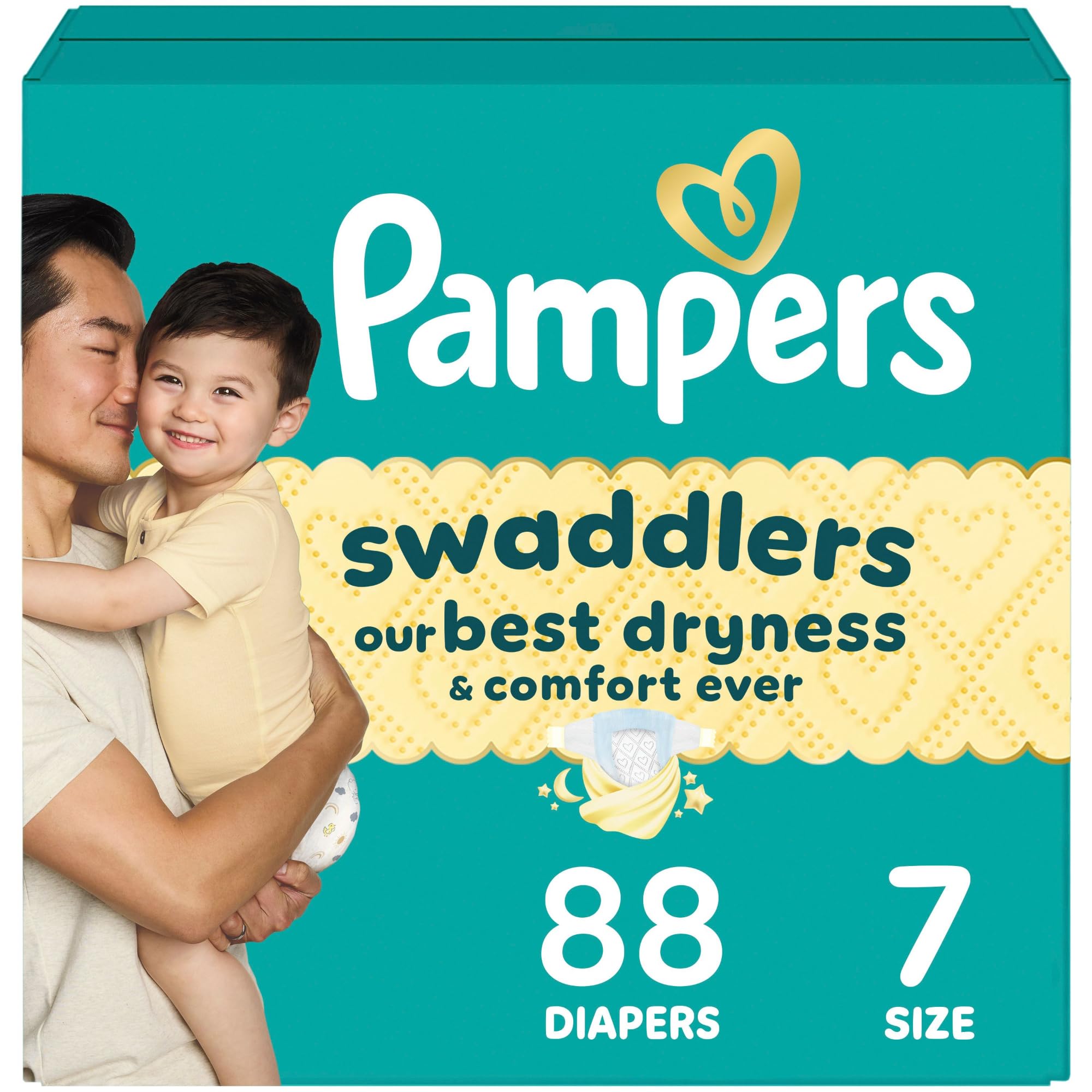 Pampers Diapers Size 7, 88 Count - Swaddlers Disposable Baby Diapers (Packaging & Prints May Vary)