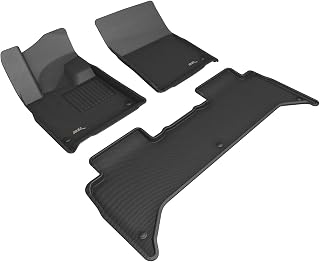 3D MAXpider Kagu Floor Mat (Black) Compatible with RIVIAN R1T 2025 - Full Set