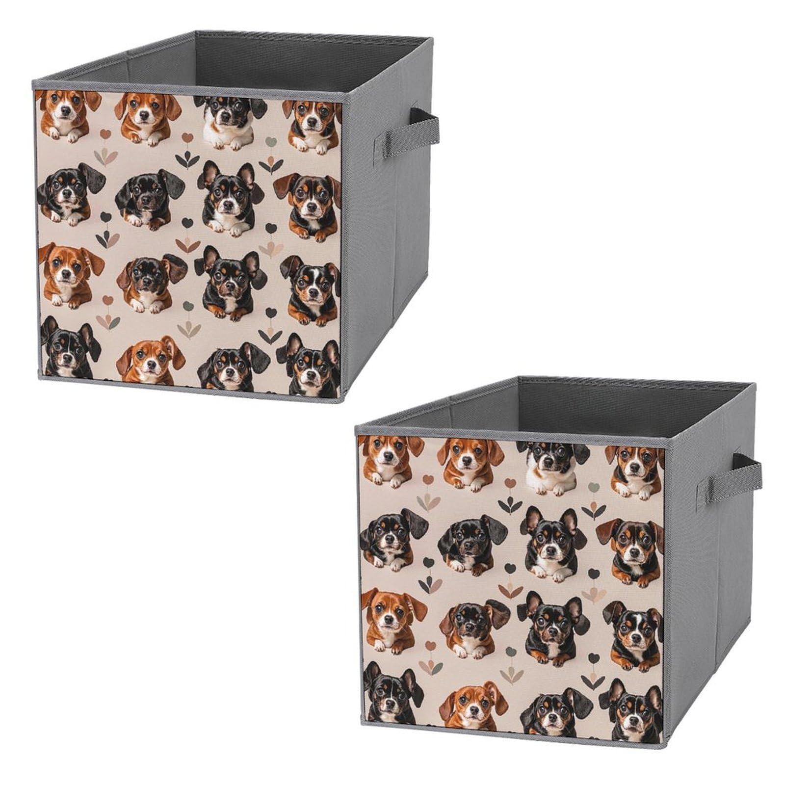 Bac de rangement pliable teckel lot de 2 boîtes de 27 cm pour vêtements