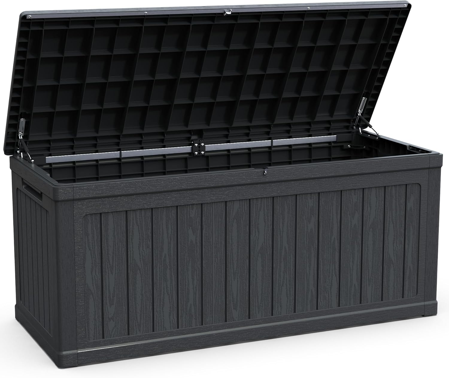 260-Gallon XXL Waterproof Outdoor Deck Storage Box - Heavy-Duty, Lockable, Dual-Wall Resin for Patio Furniture, Cushions, Garden Tools & Pool Equipment (Doubles as Bench/Table, 440lbs Capacity)