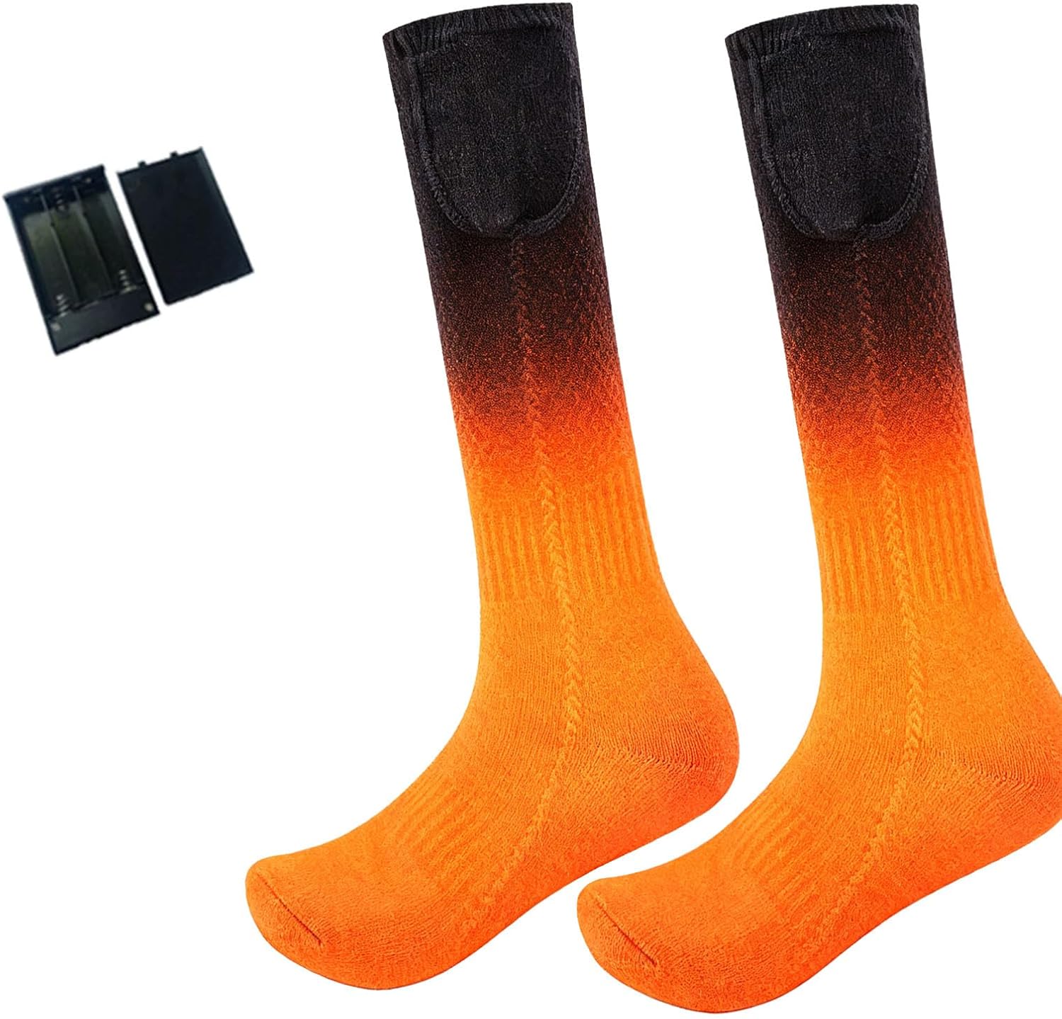 Rechargeable Heated Socks for Men Women,Washable,Battery Box Heated Socks 3 Heating Levels for Camping,Hiking,Hunting,Skiing,Walking,Fishing,Sports Outdoors Foot Leg Warmers