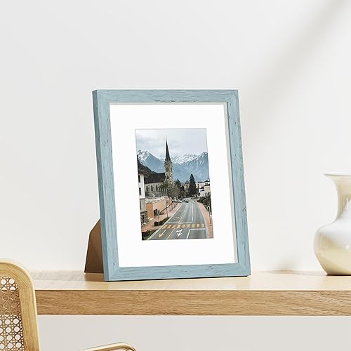 Vista 892 de Vittanly - Juego de 9 portarretratos, plexiglás resistente a rupturas, exhibe fotos de 12 x 12 pulgadas o, con paspartú, de 8 x 8 pulgadas, marcos