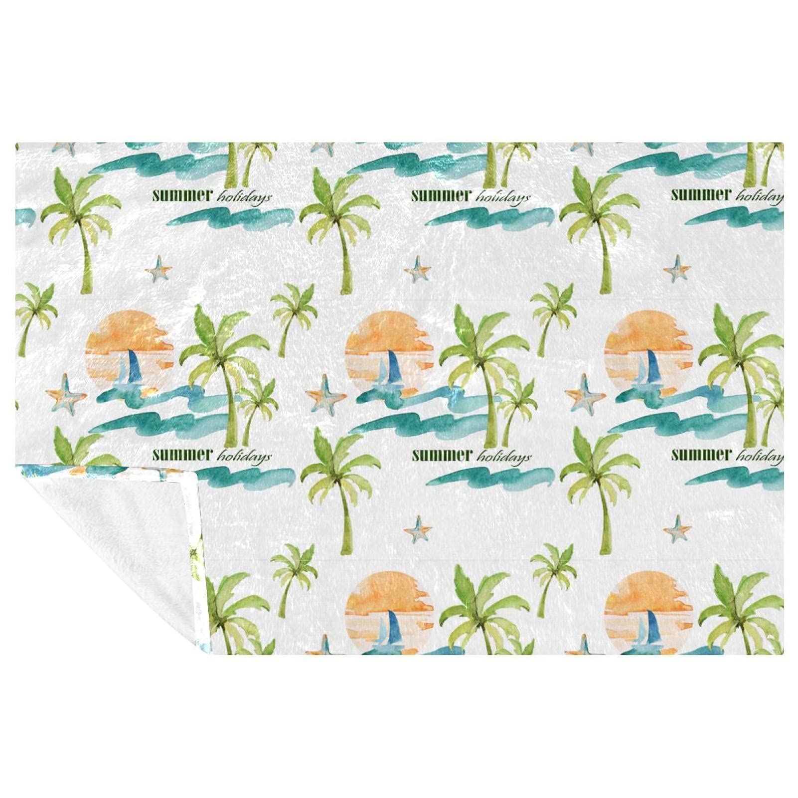 Couverture cocotier 150x100 cm douce et chaude pour lit et canapé