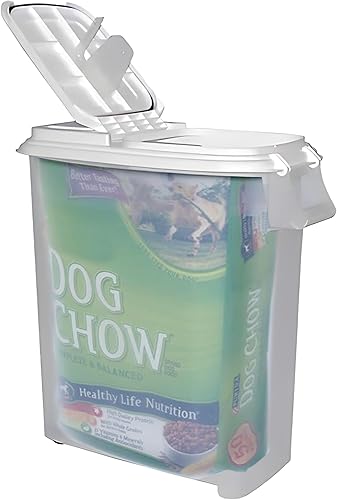 Miniatura 7 de Buddeez Contenedor de almacenamiento de alimentos para mascotas enrollable de 80 cuartos de galón con cuchara, dispensador hermético sin BPA para