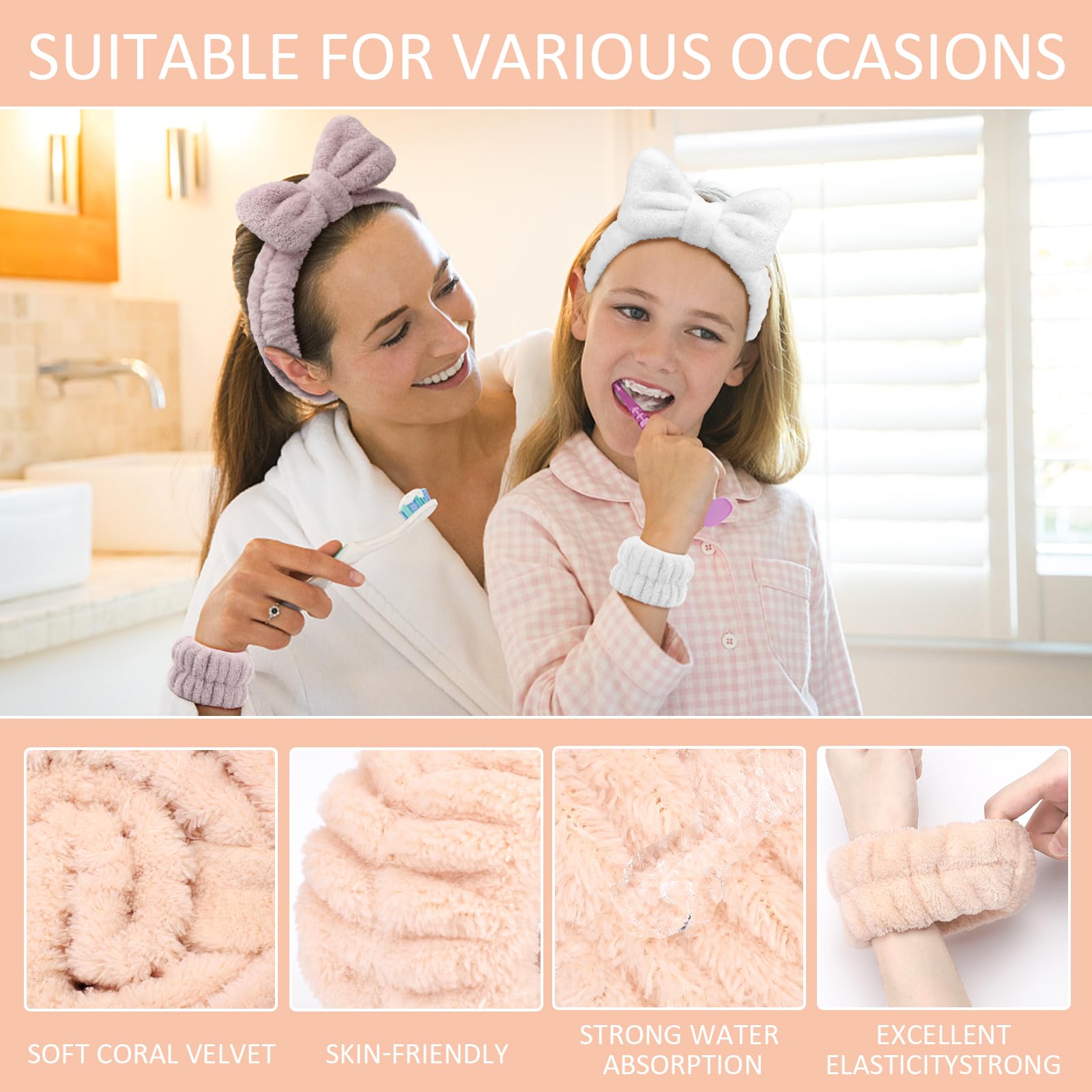 12-teiliges Gesichtswasch-Stirnband-Set – Weiches Mikrofaser-Set Für Make-up, Pflege & Spa