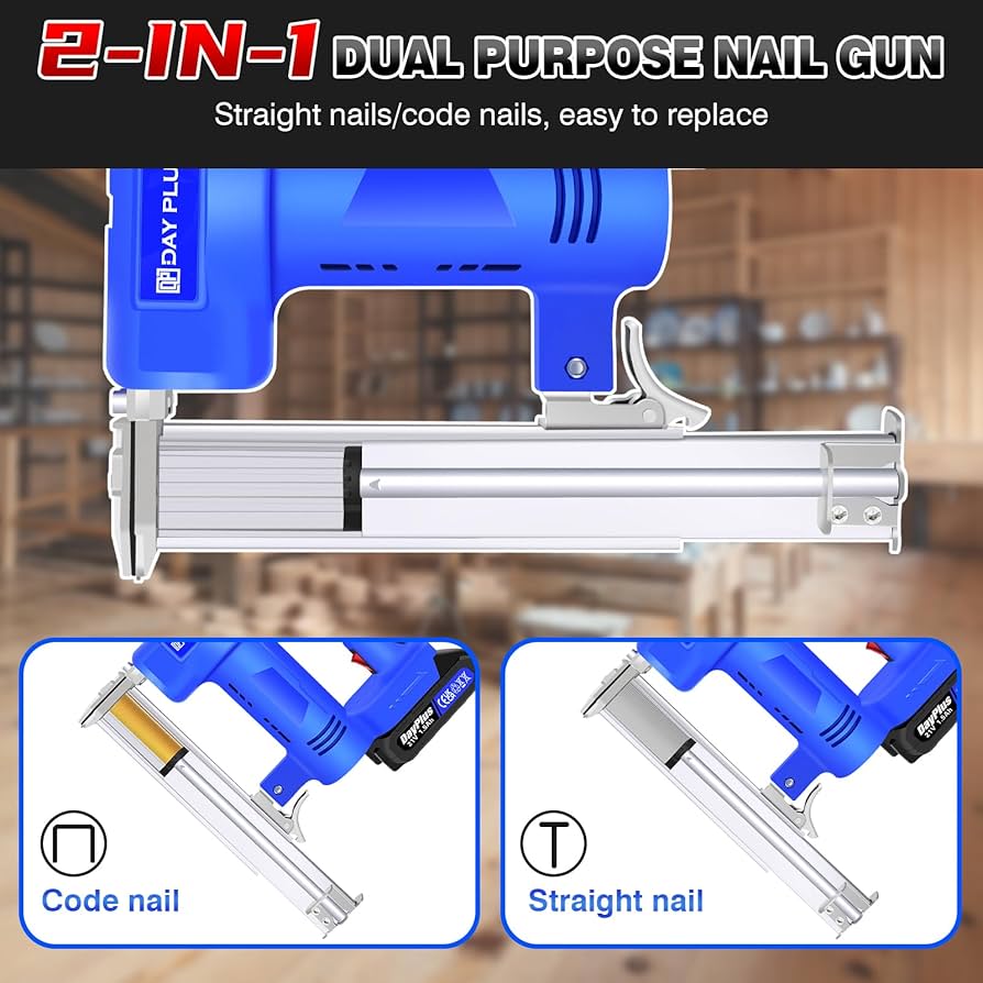 Electric Brad Nailer Stapler Gun For Wood Crafts Carpentry Decoration