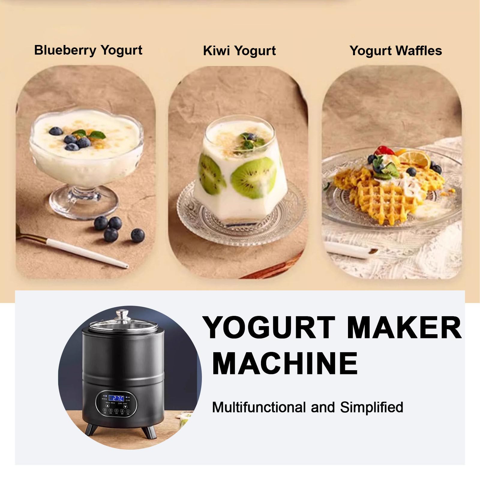 Macchina per La Fermentazione dello Yogurt Commerciale, Funzionamento Ultra-Silenzioso per Non Disturbare Il Sonno, per Vino di Riso, Natto E Yogurt