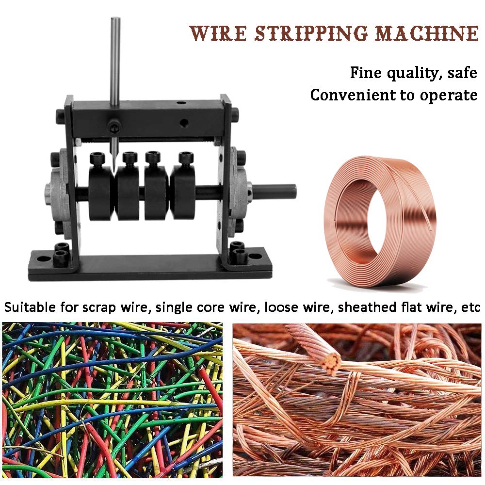 Máquina peladora manual de cables, herramienta portátil para pelar cables, se conecta al taladro manual, para alambre de chatarra de 1 a 30 mm, perfecta para proyectos de bricolaje y reparación