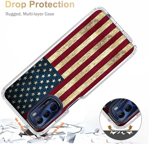 Miniatura 7 de Yodueiv Funda para Moto G Stylus 2022 4G, XT2211 con protector de pantalla de vidrio templado, funda protectora de cuerpo completo con bonito patrón