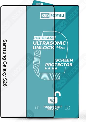 HD Tempered Glass Screen Protector for Samsung Galaxy S26, Ultrasonic Fit, 0.18mm Ultra-Thin, Fingerprint Unlock
