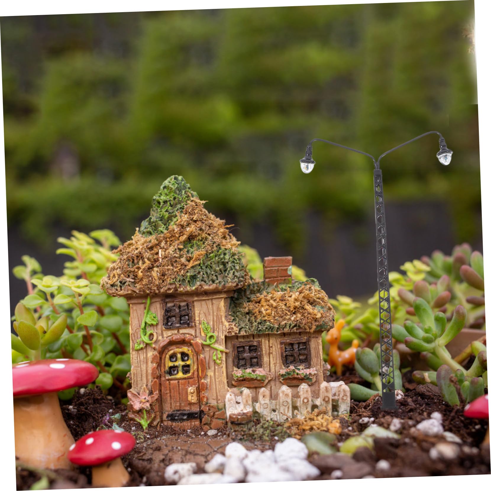 Miniatur Eisenbahnlampenmodelle für Teens, 2 Stück, Schwarz, 1: 87