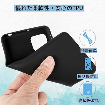 Compatible with ASUS ROG Phone 5 ZS673KS Case, Black, Shockproof, Drop Prevention, ASUS ROG Phone5, Lightweight, Thin, Strap Hole, Flexible, Sand-Matte Texture, Dustproof, Anti-Slip, ASUS ZS673KS