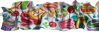 Zen Creative Designs Cotton Fruits Print Sleeve Topper Window Valance Top Bottom Ruffle Home DÃ©cor Bedroom Nursery Kitchen Window (58