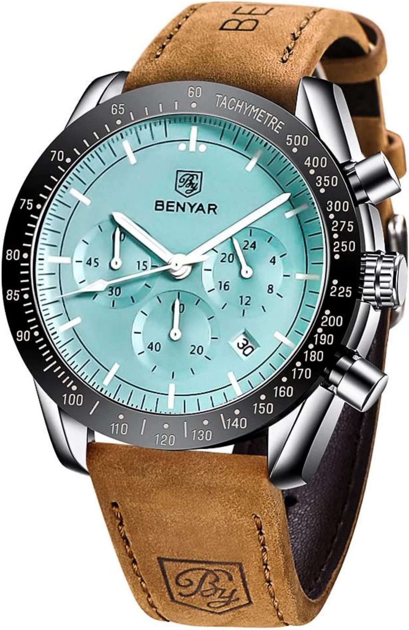 Mens Watches Quartz Analog Chronograph Waterproof Wrist Watches for Men Fashion Business Work Casual Sport Dress Watch with Calendar