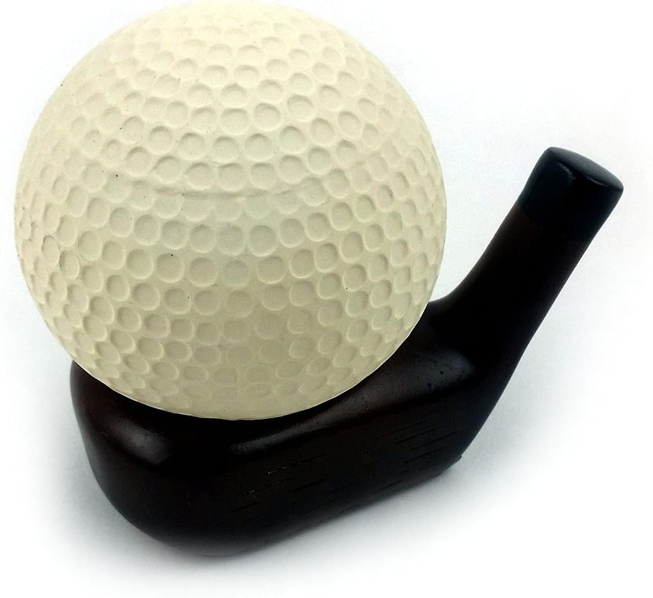 Golf Ball with Wood Club Stand Novelty Paper Weight/Decorative Conversation Piece