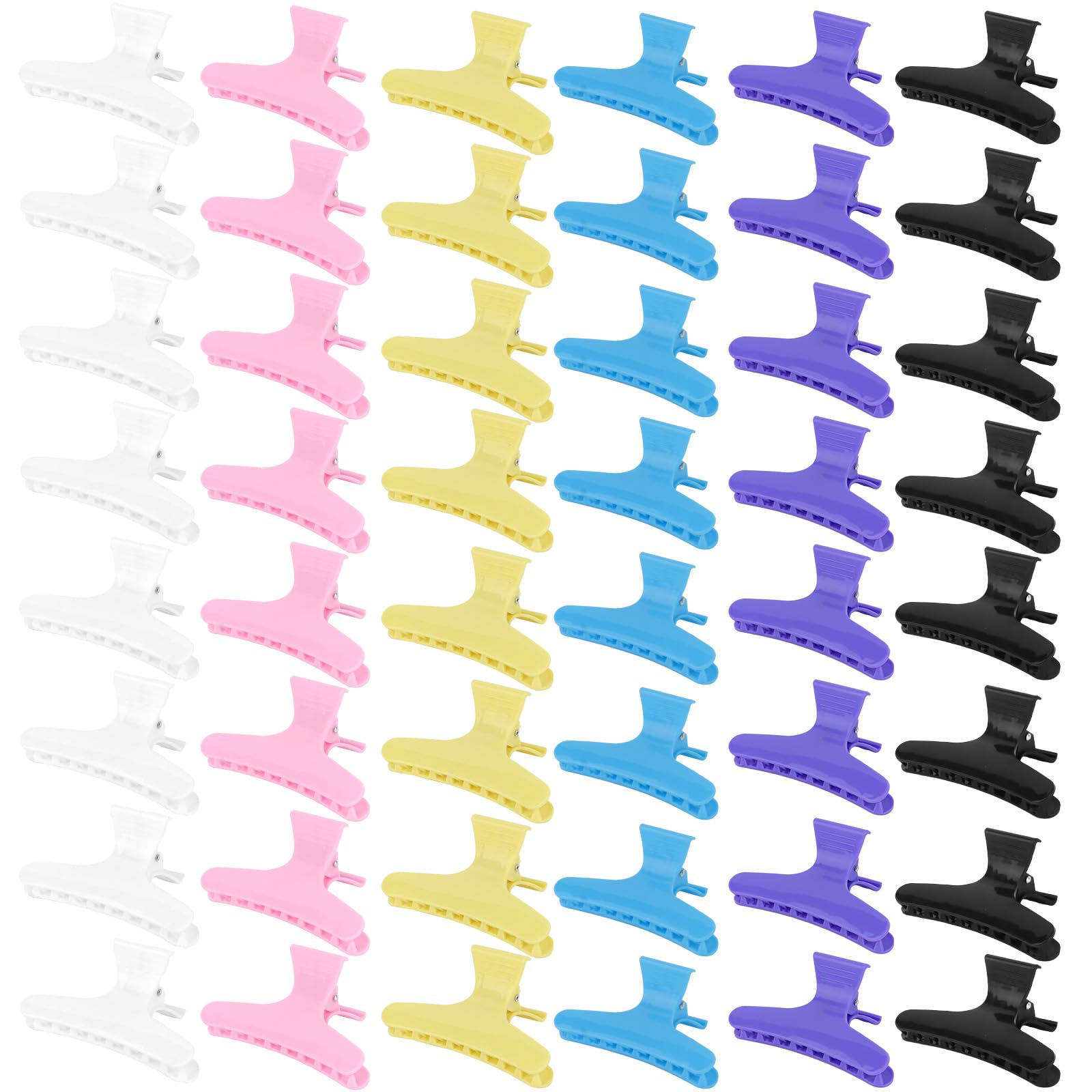 YISSION 48-Pack Multi-Color Professional Hair Sectioning Clips – Non-Slip Salon Styling Clips for Coloring, Blow Drying, Thick/Fine Hair (All Hair