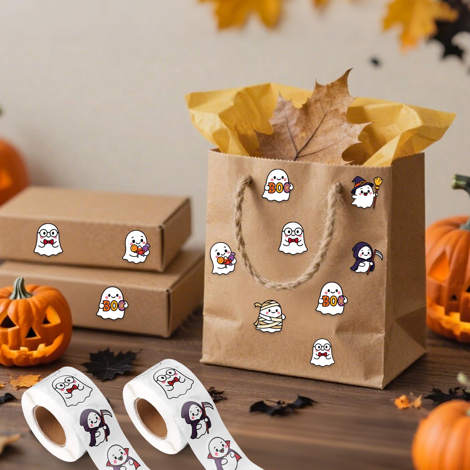 Autocollants D'Halloween, 1 000 Pièces, Autocollants Ronds D'Halloween