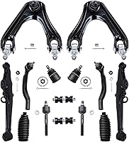 Vista 59 de Detroit Axle - Kit de suspensión frontal de 15 piezas para Jeep Grand Cherokee 99-04 1999 2000 2001 2002 2003 2004, brazos de control superior e