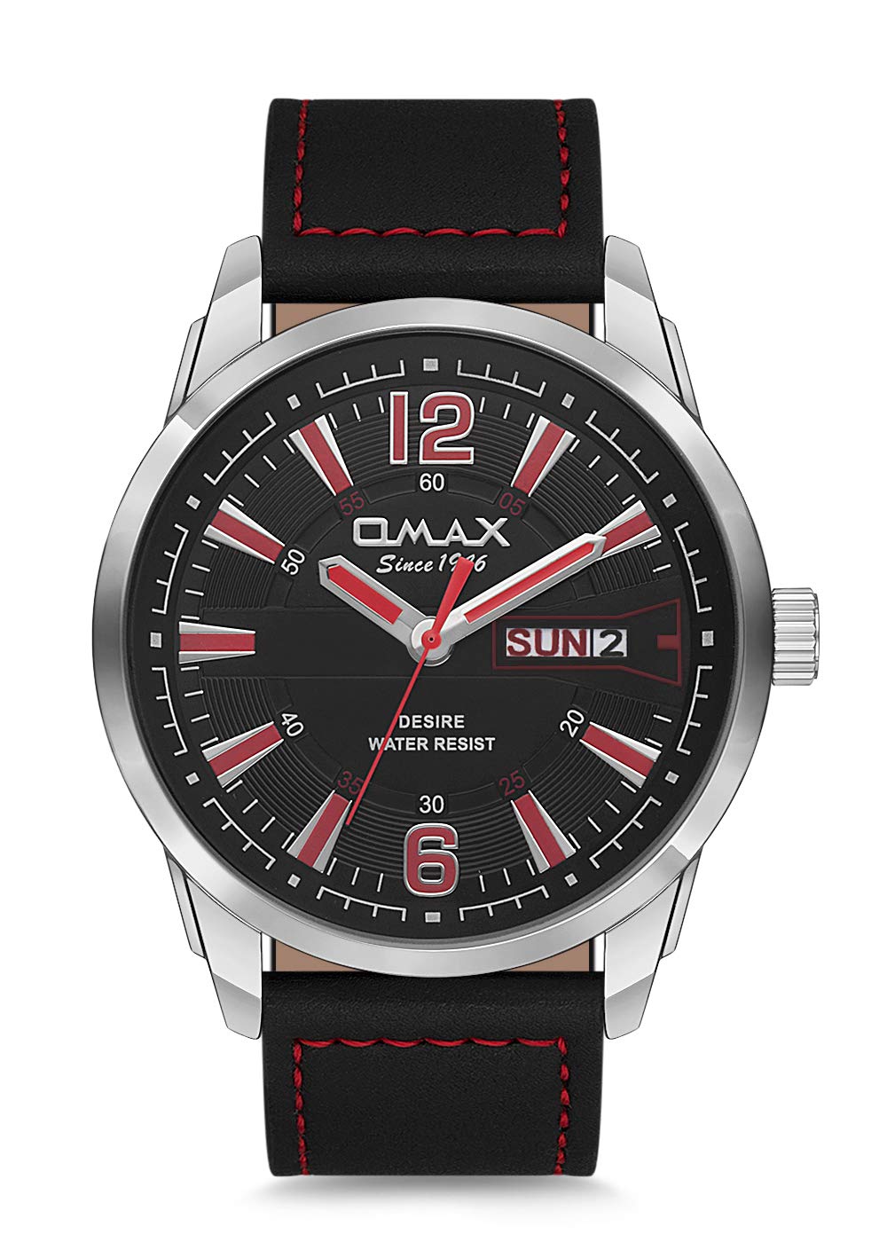 OMAX Analog Day & Date Black Dial Men’s Watch with Silver Case - GX30P22I (B07KSCDWW6) Amazon Price History, Amazon Price Tracker