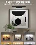 EZVALO 16'' Picture Light for Wall, 4800mAh Rechargeable Wireless IR Remote Control Battery Lights for Painting, Dimmable Magnetic LED Art Display Light, Colors Temperatures, for Gallery, Living Room