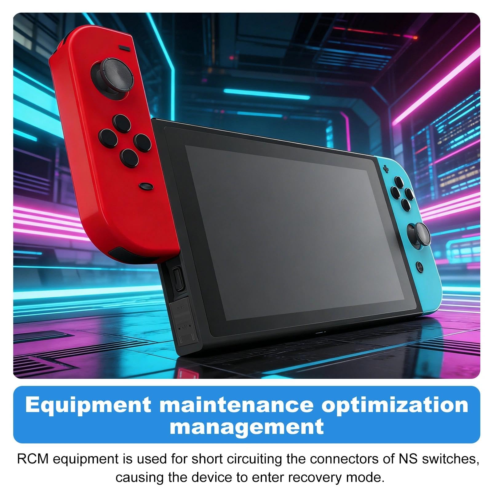 RCM Jig for Nintendo Switch, Gamer Gear RCM Clip for Nintendo Switch with 2 PCS Joystick Caps, Circuit Edit File Tools with Storage Box, Short Circuit Tools for NS Modification (Black) - 3