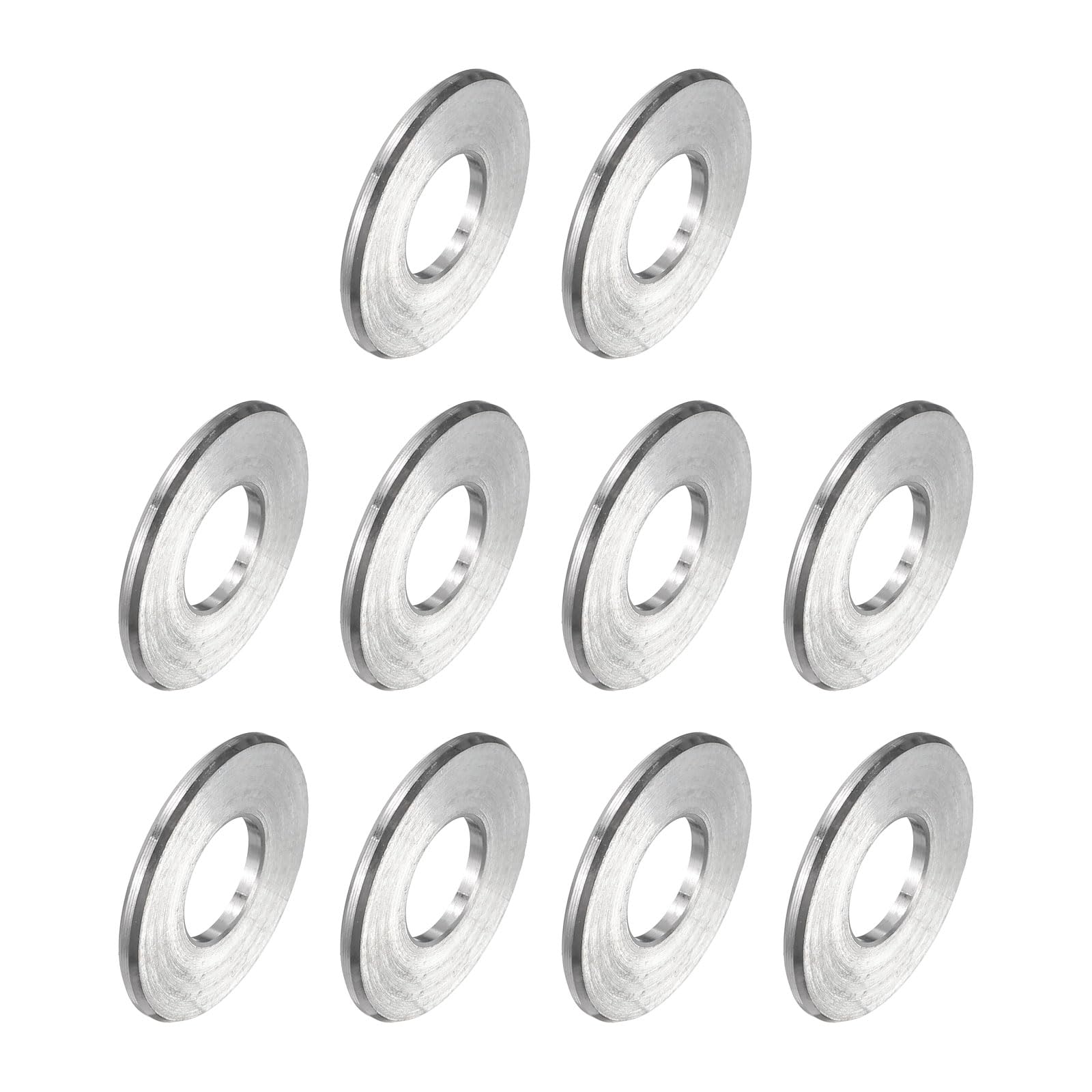 uxcell 10pcs Stainless Steel Spacer 5/16" Bore x 3/4" OD x 1/16" Length Screw Bushing Plain Finish Round Metal Spacer for M8 Screws Bolts and Rods