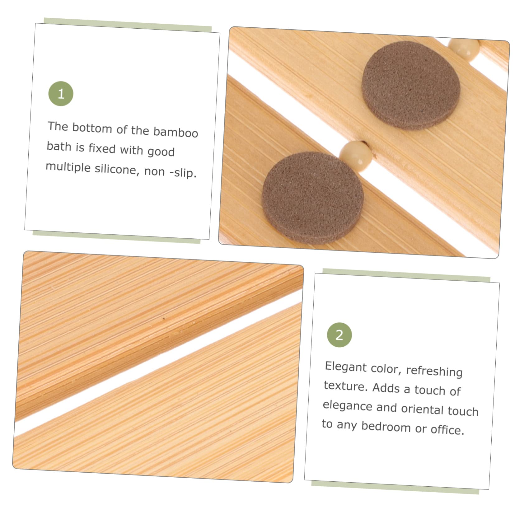 MAGICLULU Tapis de Salle de Bain en Bambou Antidérapant Marron sans Assemblage, Tapis Élégant et Multifonction pour Maison ou Présent de Pendaison de Crémaillère