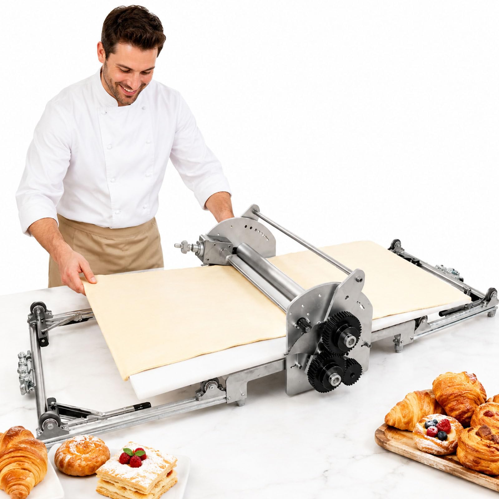 Laminoir À Pâte Électrique Pliable, Machine À Pâte Feuilletée