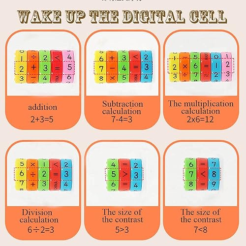 Miniatura 3 de YOUYA Juguete de aprendizaje aritmético magnético, juguetes de números de cilindro, juguete de desarrollo cerebral de inteligencia, bloques de juego