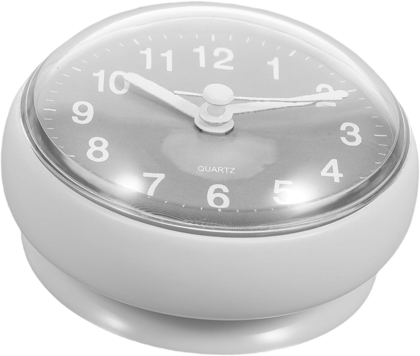 Zerodeko Waterproof Shower Clock 3.2 Inch Round PVC with Suction Cup