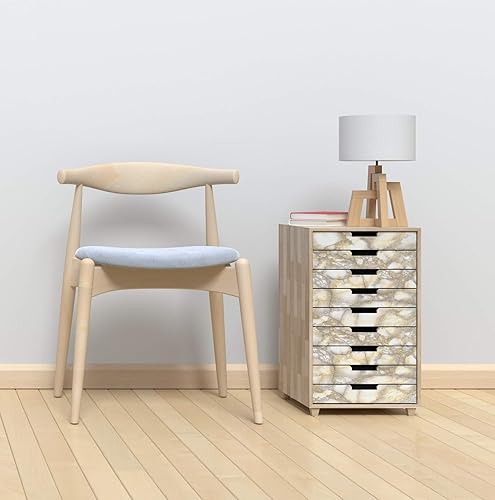 Miniatura 4 de Venilia 53356 - Lámina decorativa autoadhesiva para muebles, efecto mármol blanco, 17.7 x 78.7 in, resistente al agua