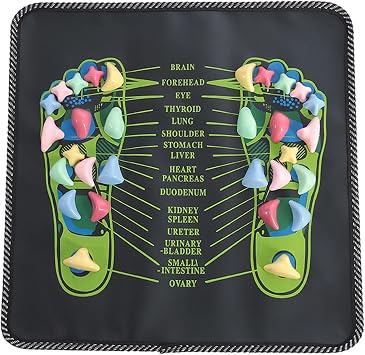 Foot Massage Mat, 35x35cm Acupuncture Mat, Acupressure Foot Mat for Foot and Leg Pain Relief