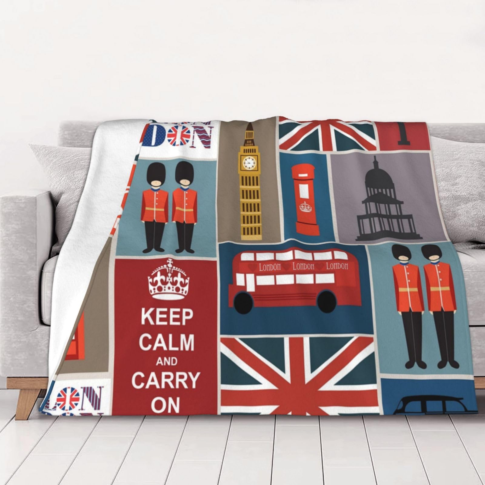 Couverture flanelle Angleterre pour soirées cocooning au salon