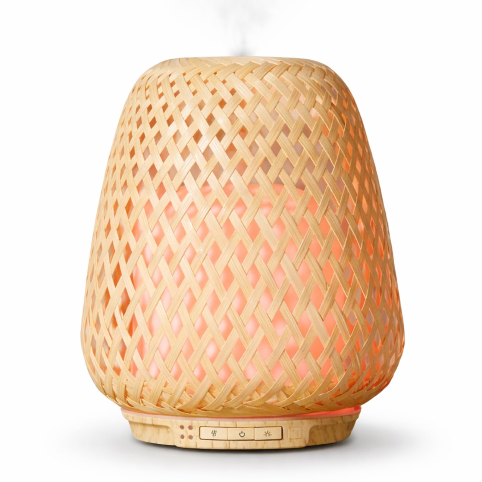 Zen'Arôme - Diffuseur d’Huiles Essentielles Ultrasonique Olaki (Jusqu’à 40 m²) - Diffusion à Froid pour l’Aromathérapie - Design Artisanal Zen en Bambou Tressé