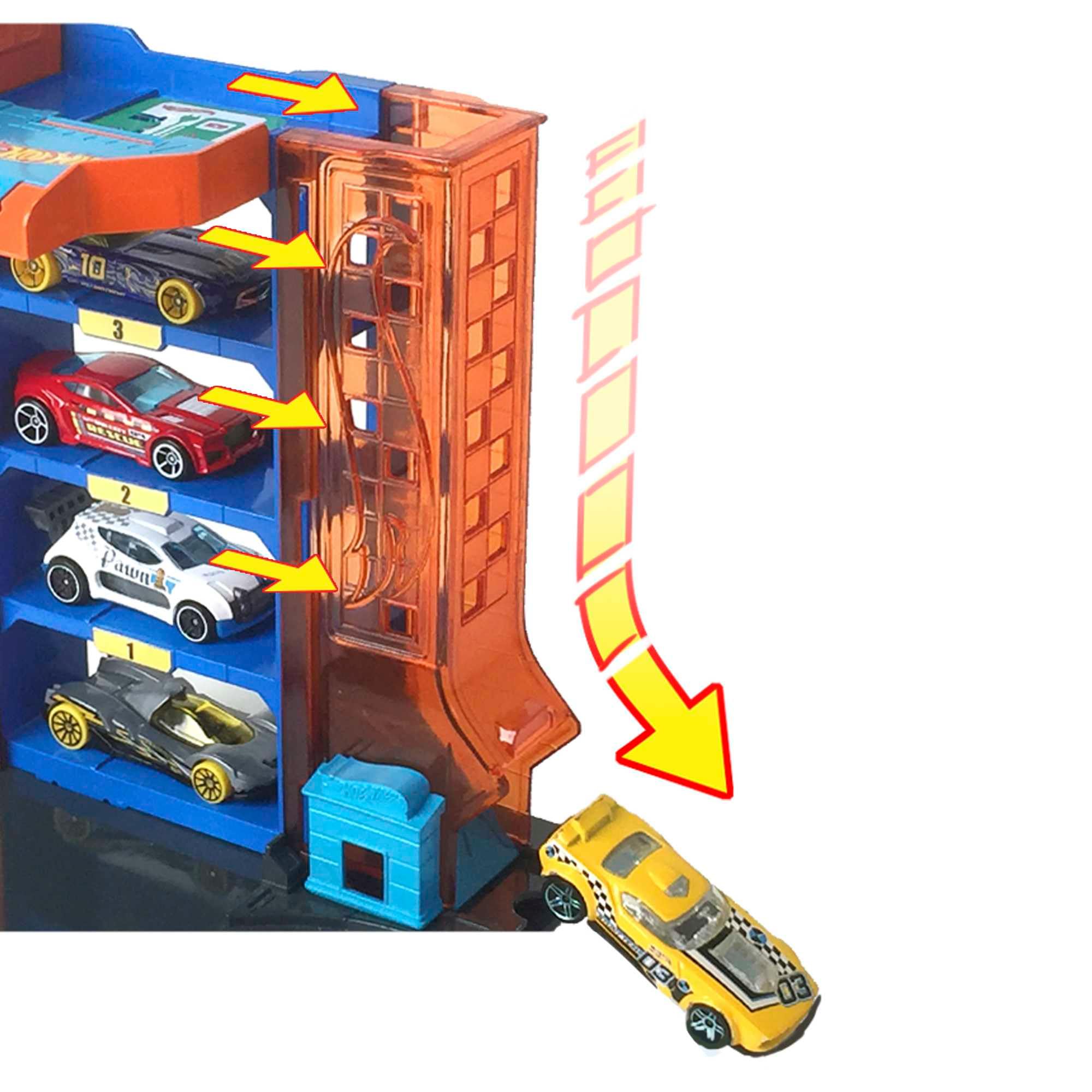 Hot Wheels City - Parking para Coches, Pistas para Coches de Juguete (Mattel HDR28)