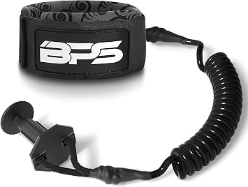 BPS New Zealand Storm Bodyboard Leash Premium Coil 4ft Coiled Wrist Boogie Board Leashes with Plug