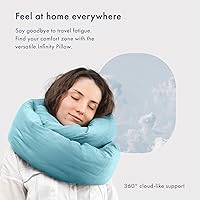 Vista 2 de Huzi Infinity Pillow - Almohada cervical de viaje, bufanda versátil y suave con soporte en 360º, lavable a máquina, para usar en hogar, viajes