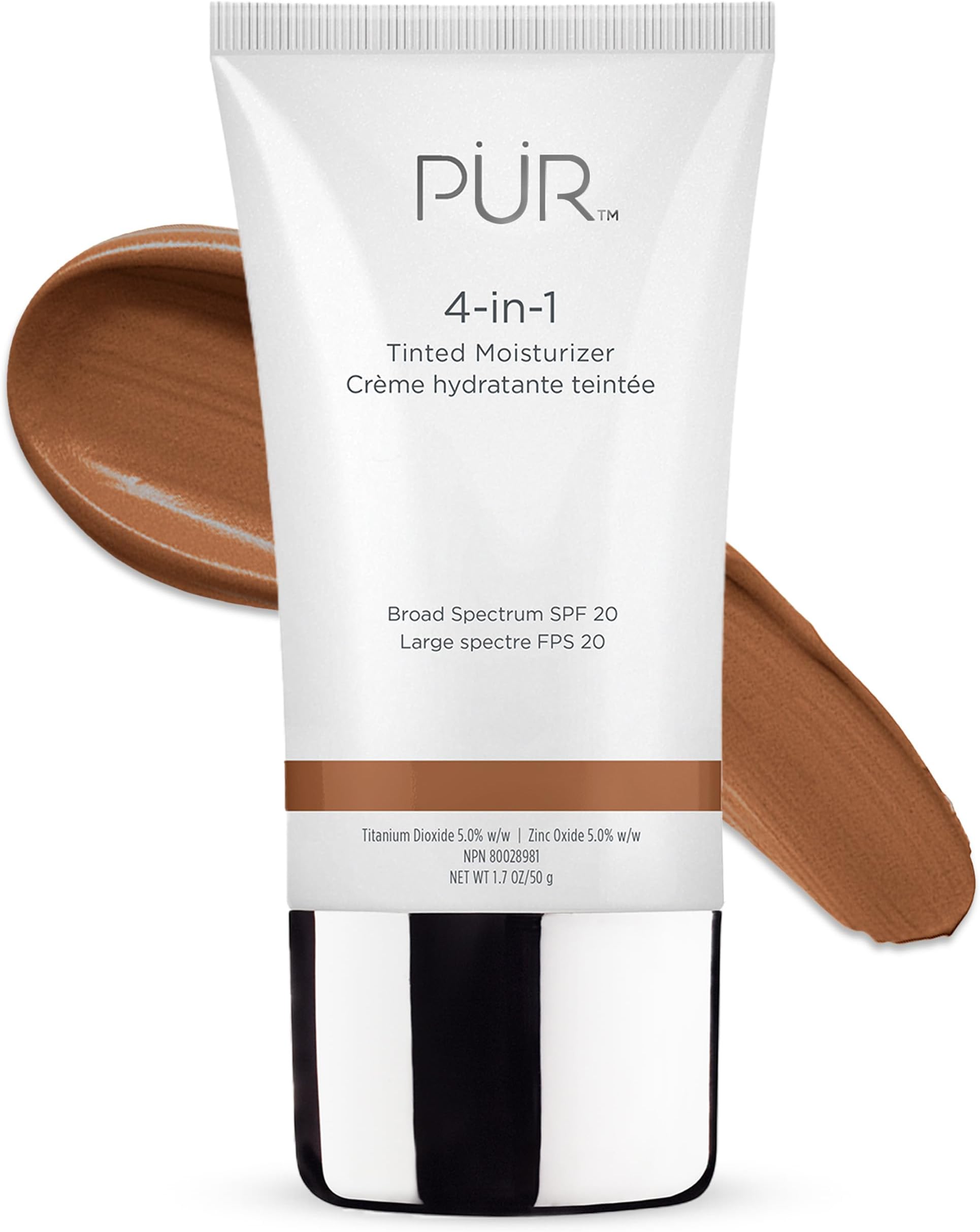 4-in-1 Tinted Moisturizer With SPF 20 - Hydrating Face Moisturizer, Primer, & Foundation With Shea Butter, Aloe Vera & Vitamin B3 - Vegan Friendly - Free of Paraben, Gluten & BPA