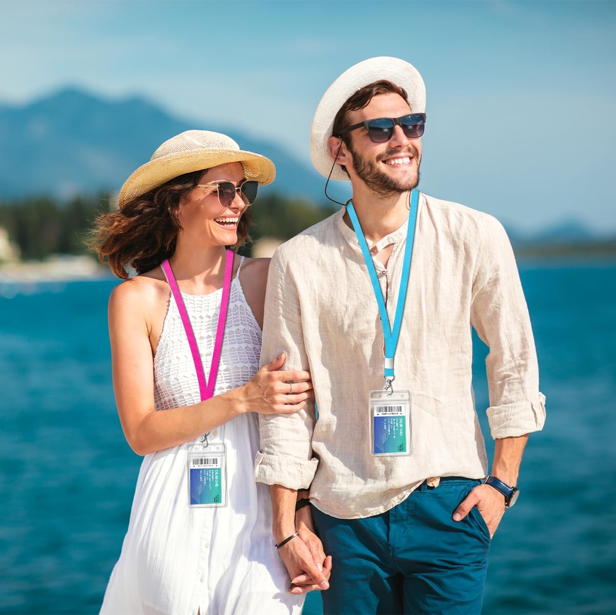 12 Pack Cruise Lanyard with ID Card Holder Colorful Lanyard with Waterproof ID Badge Holder (12 Colors) - Image 4