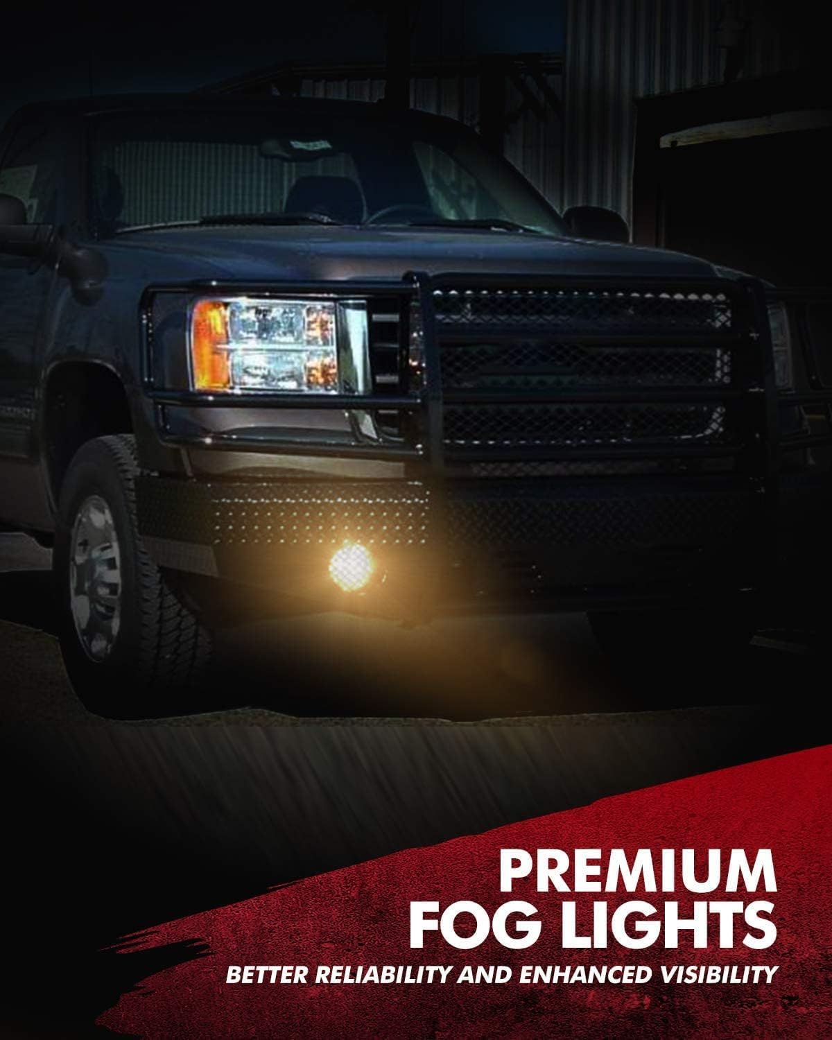 Torchbeam Fog Lights Compatible with Sierra 1500 2007-2013 Fog Light Assembly Replacement Fog lamps with H8 12V 35W Halogen Bulbs Smoke Lens