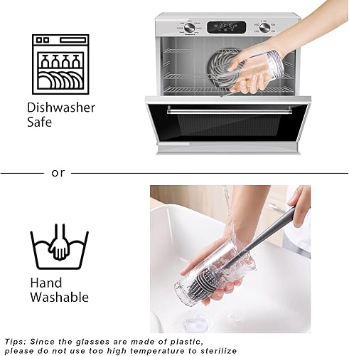 Miniatura 4 de Juego de 12 vasos de plástico para beber, reutilizables, acrílicos, mezclados, aptos para lavavajillas, para bar, hogar, cocina, fiesta, exterior