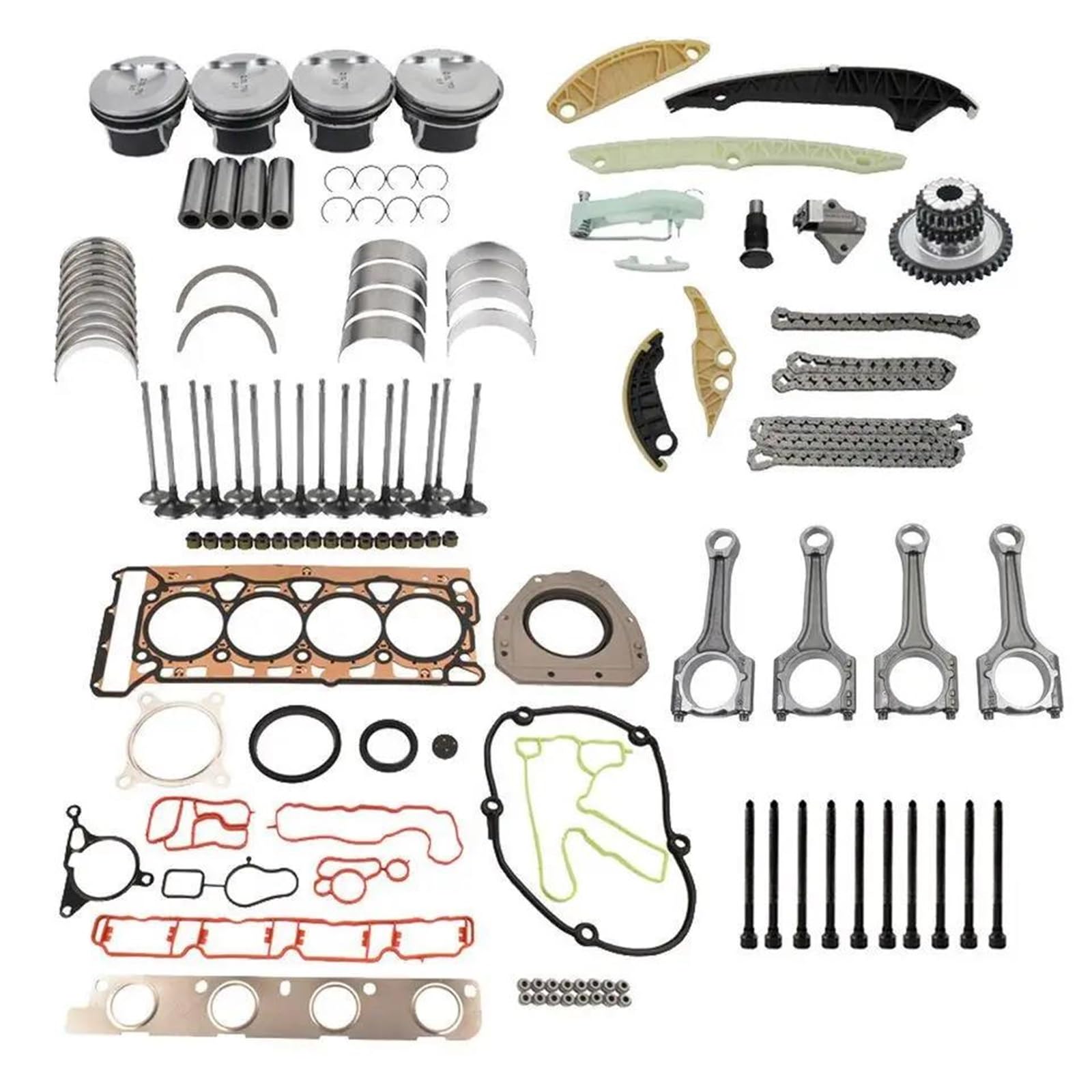 Kit De Révision Et Reconstruction Du Moteur Pour VW Pour Jetta 2.0 T CCTA CAE CCZ, Pistons 23 Mm Kit tendeur