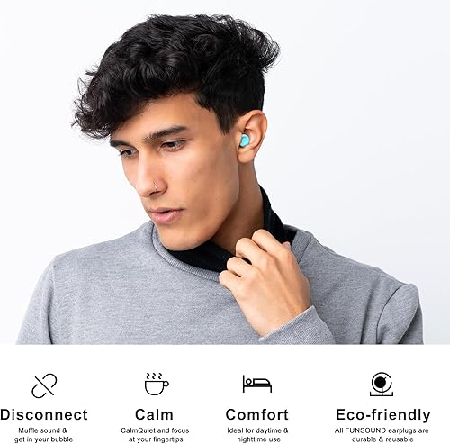 Miniatura 3 de Tapones para los oídos para reducir el ruido del sueño, reutilizables, conciertos, enfoque, viajes, trabajo, alta fidelidad, 7 pares de orejeras,