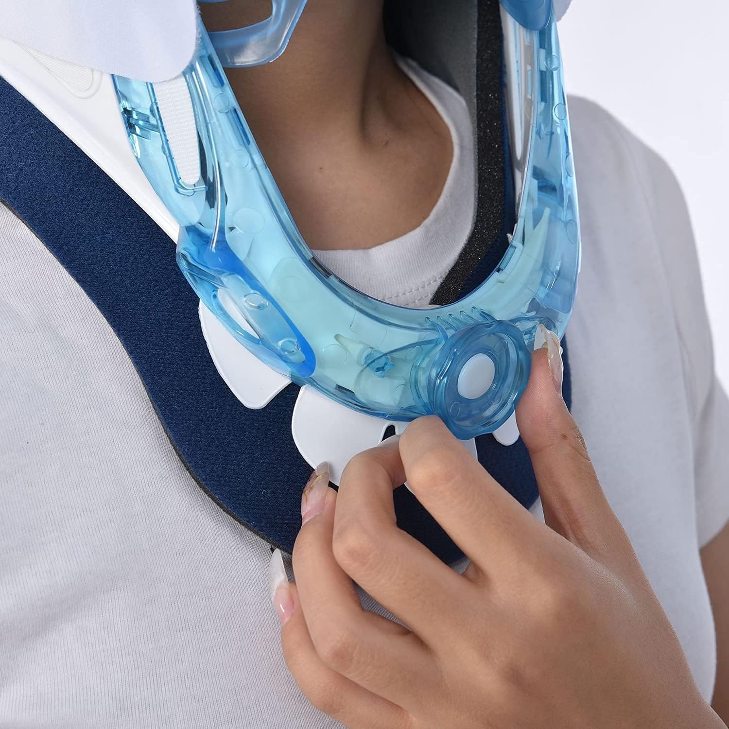 Nackenbandage Neck Brace Collar Neck Brace Support|Einstellbares Zuggerät for den Halswirbel|Halswirbelsäule Zugkraft Fixierung Wirbelsäulenpflege Korrekturschutz Zahnspange zur Schmerzlinderung
