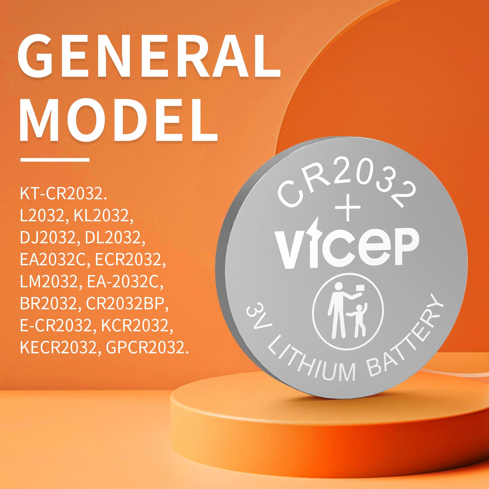 Amazon | ViCep 6個 CR2032 ボタン電池 CR 2032 3V リチウム コイン型電池  車のキーフォブ、時計、電卓、LEDライトなどに対応 個別包装 | ViCep | 乾電池