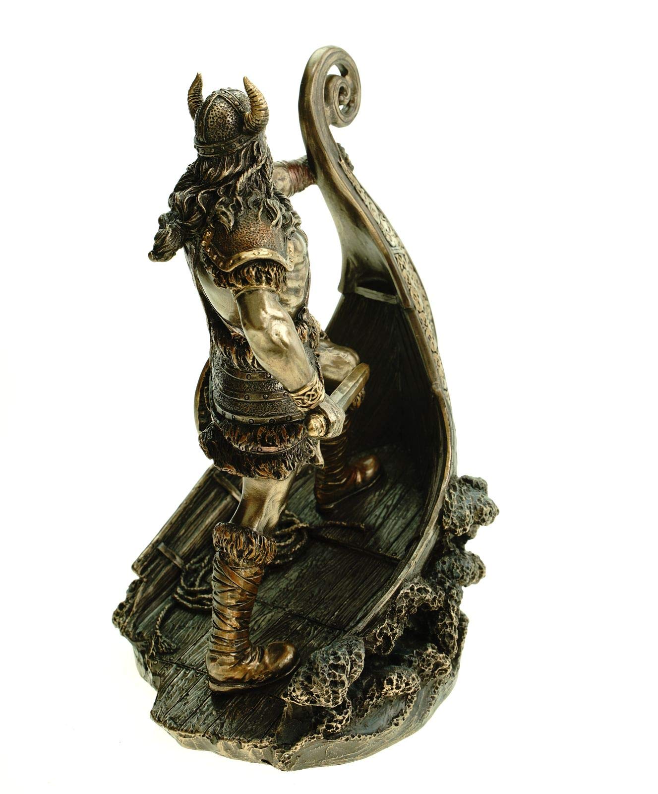 Veronese 708-7655 Figura Vikingo Está En Bug Seines Drachenschiffes 24CM