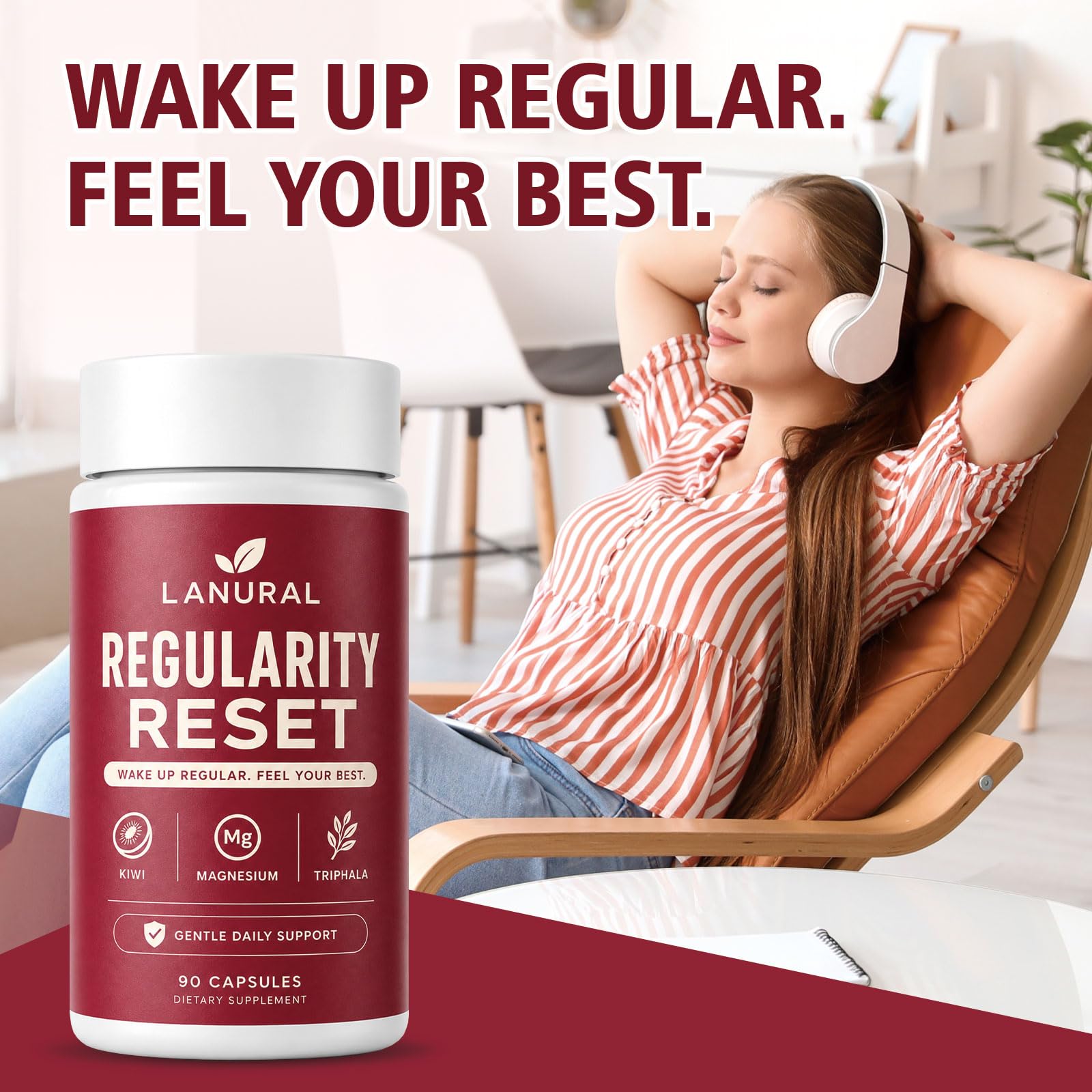 Lanural Regularity Reset, Daily Digestive Support, 90 Capsules — Amazon image 3